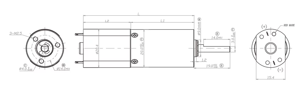 वैक्यूम क्लीनर के लिए एसजीएस 1875rpm हाई टॉर्क गियर मोटर 12V-24VDC एक्सियल एंडप्ले 0